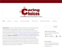 Tablet Screenshot of caringchoices.org
